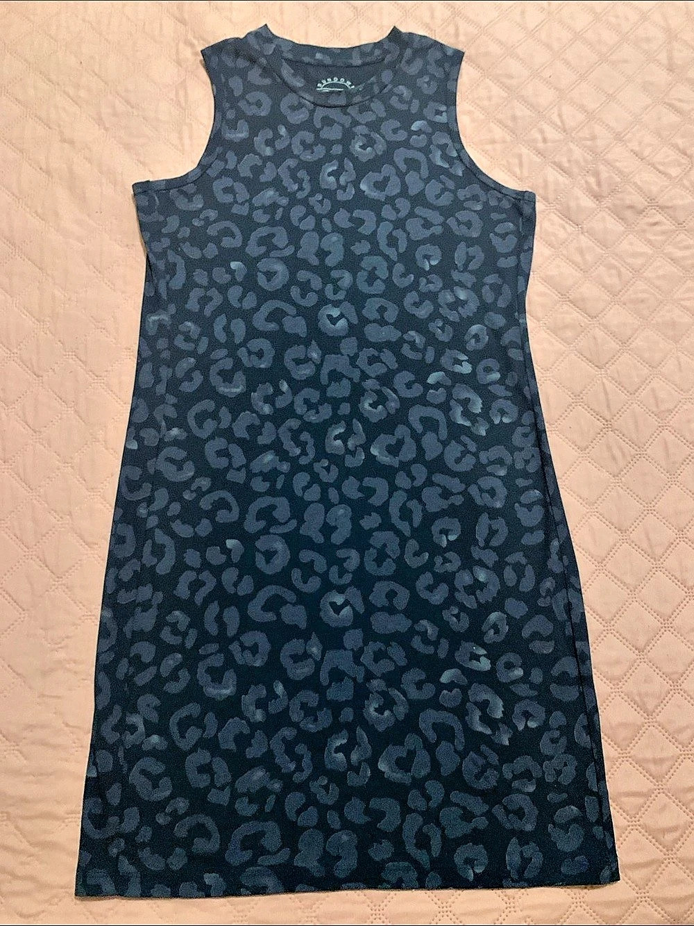 Goodthreads Animal Print Mini Dress in Black & Blue